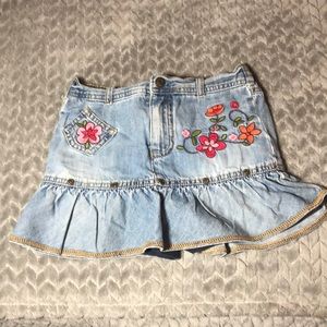 Little girls SKORT with flower stitching
